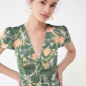 UO Matilda button-front Jumpsuit Size S